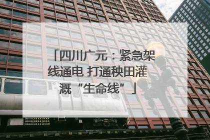 四川广元：紧急架线通电 打通秧田灌溉“生命线”