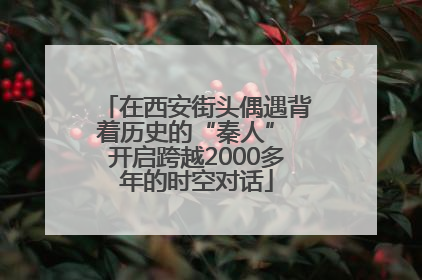 在西安街头偶遇背着历史的“秦人” 开启跨越2000多年的时空对话
