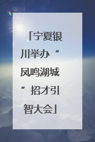 宁夏银川举办“凤鸣湖城”招才引智大会