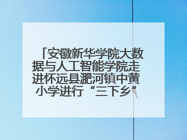 安徽新华学院大数据与人工智能学院走进怀远县淝河镇中黄小学进行“三下乡”支教活动