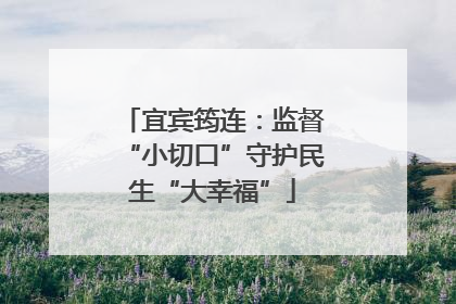 宜宾筠连：监督“小切口”守护民生“大幸福”