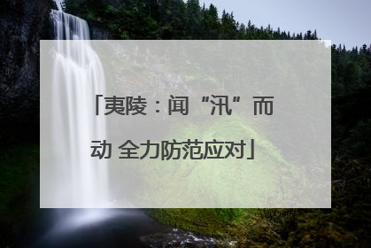 夷陵：闻“汛”而动 全力防范应对