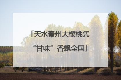 天水秦州大樱桃凭“甘味”香飘全国