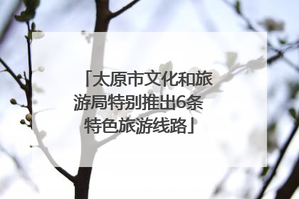 太原市文化和旅游局特别推出6条特色旅游线路