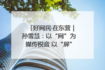 好网民·在东营｜孙雪慧：以“网”为媒传税音 以“屏”为介助发展