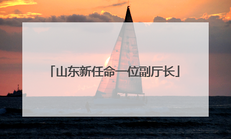 山东新任命一位副厅长