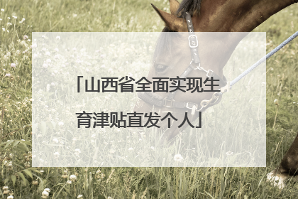 山西省全面实现生育津贴直发个人