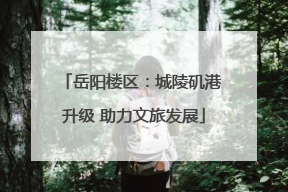 岳阳楼区：城陵矶港升级 助力文旅发展