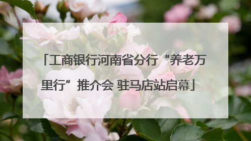工商银行河南省分行“养老万里行”推介会 驻马店站启幕
