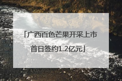 广西百色芒果开采上市 首日签约1.2亿元