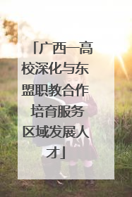 广西一高校深化与东盟职教合作 培育服务区域发展人才