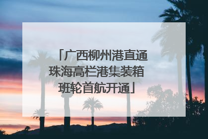 广西柳州港直通珠海高栏港集装箱班轮首航开通