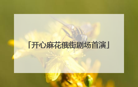 开心麻花俄街剧场首演
