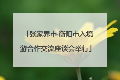 张家界市·衡阳市入境游合作交流座谈会举行