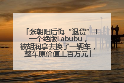 张朝阳后悔“退货”！一个绝版Labubu，被胡润拿去换了一辆车，整车原价值上百万元