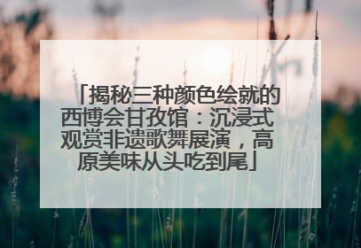 揭秘三种颜色绘就的西博会甘孜馆：沉浸式观赏非遗歌舞展演，高原美味从头吃到尾