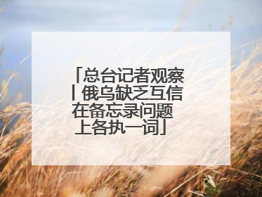 总台记者观察丨俄乌缺乏互信 在备忘录问题上各执一词