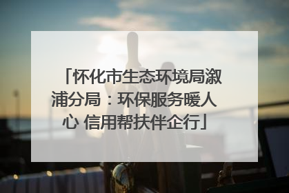 怀化市生态环境局溆浦分局：环保服务暖人心 信用帮扶伴企行