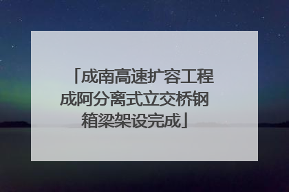 成南高速扩容工程成阿分离式立交桥钢箱梁架设完成