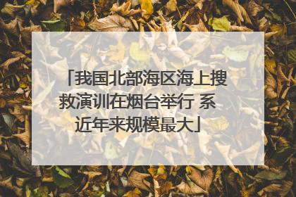 我国北部海区海上搜救演训在烟台举行 系近年来规模最大