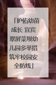 护佑幼苗成长 宜宾翠屏菜坝幼儿园多举措筑牢校园安全防线