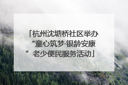 杭州沈塘桥社区举办“童心筑梦·银龄安康”老少便民服务活动