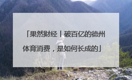 果然财经丨破百亿的德州体育消费，是如何长成的