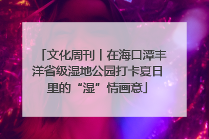 文化周刊丨在海口潭丰洋省级湿地公园打卡夏日里的“湿”情画意