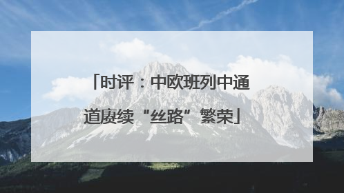 时评：中欧班列中通道赓续“丝路”繁荣