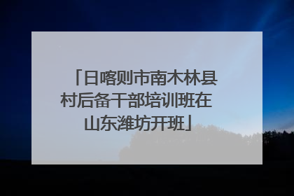 日喀则市南木林县村后备干部培训班在山东潍坊开班