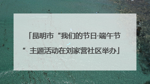 昆明市“我们的节日·端午节”主题活动在刘家营社区举办