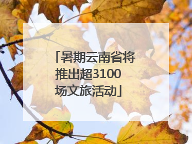 暑期云南省将推出超3100场文旅活动