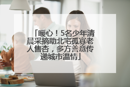 暖心！5名少年清晨采摘助北宅孤寡老人售杏，多方善意传递城市温情