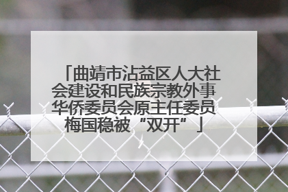 曲靖市沾益区人大社会建设和民族宗教外事华侨委员会原主任委员梅国稳被“双开”