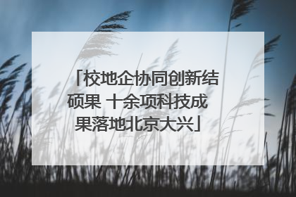校地企协同创新结硕果 十余项科技成果落地北京大兴