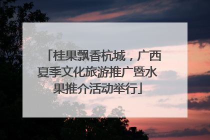 桂果飘香杭城，广西夏季文化旅游推广暨水果推介活动举行