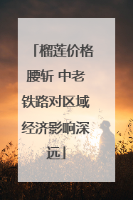 榴莲价格腰斩 中老铁路对区域经济影响深远