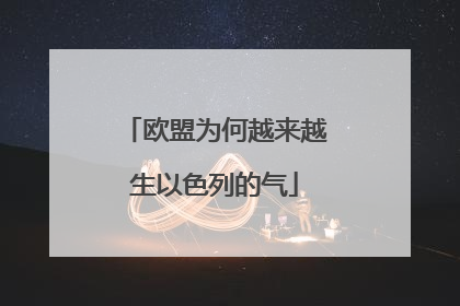 欧盟为何越来越生以色列的气