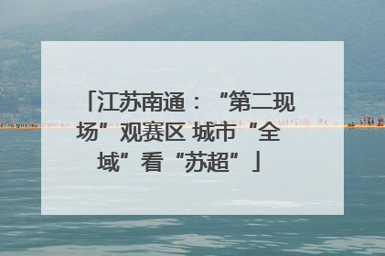 江苏南通：“第二现场”观赛区 城市“全域”看“苏超”