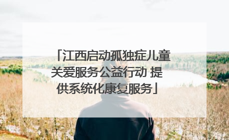江西启动孤独症儿童关爱服务公益行动 提供系统化康复服务