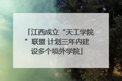 江西成立“天工学院”联盟 计划三年内建设多个境外学院