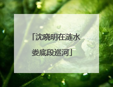 沈晓明在涟水娄底段巡河