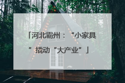 河北霸州：“小家具”撬动“大产业”