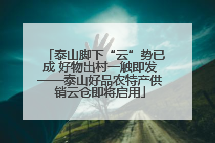 泰山脚下“云”势已成 好物出村一触即发——泰山好品农特产供销云仓即将启用