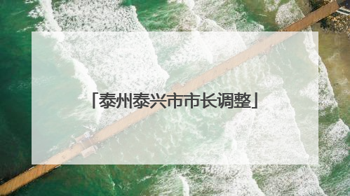 泰州泰兴市市长调整
