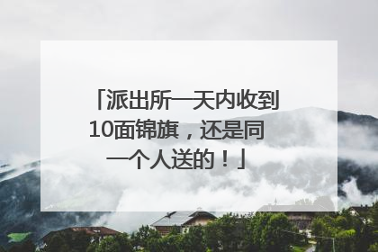 派出所一天内收到10面锦旗，还是同一个人送的！