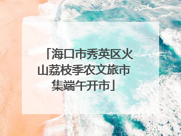 海口市秀英区火山荔枝季农文旅市集端午开市