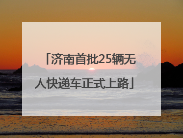 济南首批25辆无人快递车正式上路