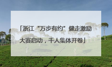 浙江“万步有约”健走激励大赛启动，千人集体开卷