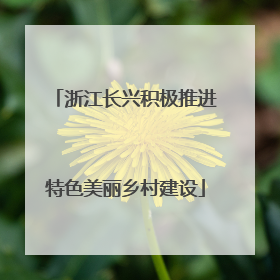 浙江长兴积极推进特色美丽乡村建设